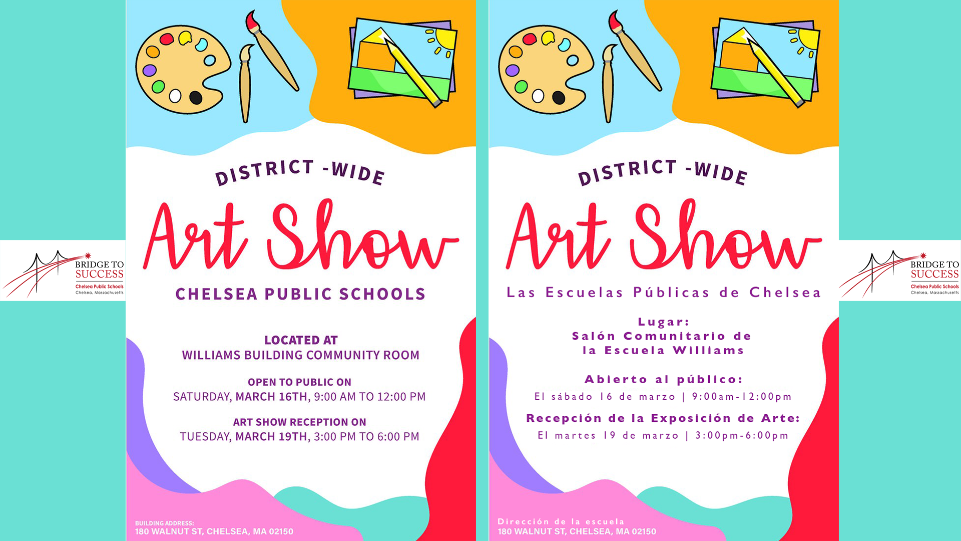Flyer advertising the CPS District Art Shows in March of 2024